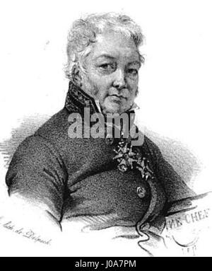René-Nicolas Dufriche, Baron Desgenettes, war ein bekannter französischer Arzt und Militärarzt während der Napoleonischen Ära. Bekannt für seine medizinischen Beiträge während der Militärkampagnen, spielte er eine einflussreiche Rolle bei der Förderung der Militärmedizin. Stockfoto