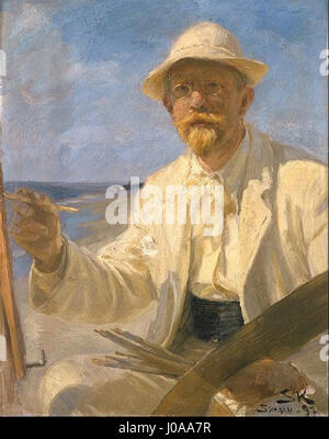 Peder Severin Krøyer - Selbstporträt- Stockfoto