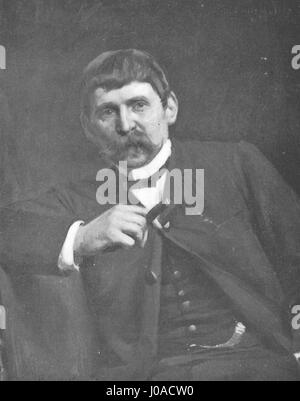 Carl Müller war ein schwedischer Künstler, der für seine detaillierten und realistischen Werke bekannt war. Dieses Porträt von Oscar Björck aus dem Jahr 1892 fängt seinen Stil mit Präzision und einem klaren Fokus auf den menschlichen Ausdruck ein. Das Gemälde repräsentiert die geschickten Techniken der Porträtmalerei im Schweden des späten 19. Jahrhunderts. Stockfoto