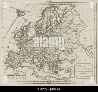 Nouvel Atlas Portatif Destiné Principalement pour France De La Jeunesse d 'Après la Géographie moderne de Feu l' Abbé Delacroix - keine-nb Digibok 2013101626001- Stockfoto