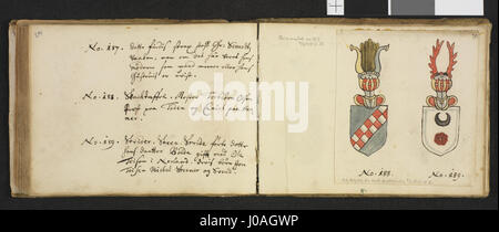 Insignia Quædam Virorum Illustrium in Norwegen Quodam Habitantium - keine-nb Digimanus 647-130 Stockfoto