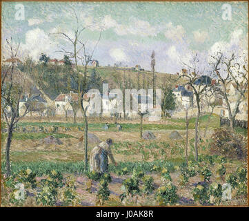 CAMILLE PISSARRO (1830-1903) Le Jardin de Maubuisson, Pontoise, la Mère Bellette 21 7-16 x 25 7-8 Zoll (54,5 x 65,7 cm) Stockfoto