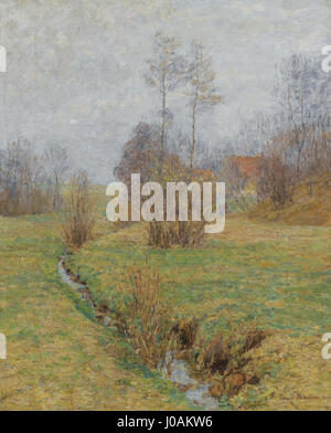Paul Baumms Gemälde „Dünenweg, Vormittagssonne“ aus dem Jahr 1882 zeigt die ruhige Schönheit einer Küstenlandschaft mit sanftem Sonnenlicht, das die Sanddünen beleuchtet. Das Gemälde spiegelt die Meisterschaft des Künstlers wider, das Licht und die Atmosphäre der Natur einzufangen. Stockfoto