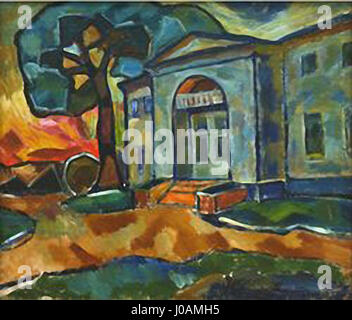 Dieses Werk mit dem Titel „Изображение Вудро Вильсона“ (Portrait of Woodrow Wilson) fängt das Bild des 28. Präsidenten der Vereinigten Staaten ein. Das Porträt unterstreicht seine würdevolle Haltung und Führungsqualitäten während seiner Präsidentschaft. Stockfoto