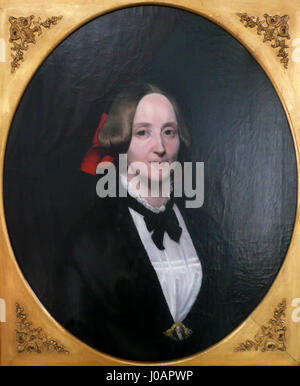 Ein Porträt von Emilie Dorothea Auguste Wilhelmine von Pogrell, geb. Harten, zeigt ihre Kleidung und ihr Verhalten. Stockfoto