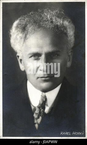 Karel Horkí war ein tschechischer Künstler, der für seine Beiträge zur modernen Kunst bekannt war und in seinen Werken oft die Schnittstelle von Abstraktion und Darstellung erforschte. Stockfoto
