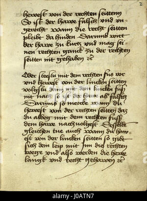 Dieses Manuskript, Cod.I.6,4p..3 002r, ist Teil einer historischen Sammlung mit komplexen mittelalterlichen Texten und Illustrationen. Das Stück reflektiert die detaillierte Schrift und das beleuchtete Design, das typisch für mittelalterliche Manuskripte ist. Stockfoto