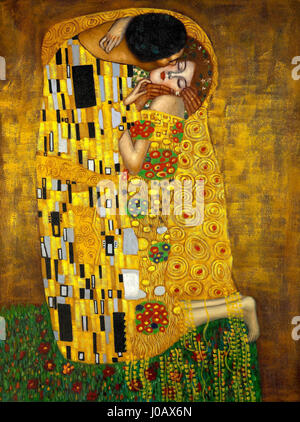 Die Kuss - Gustav Klimt (1862E280931918) - 90x120cm Stockfoto