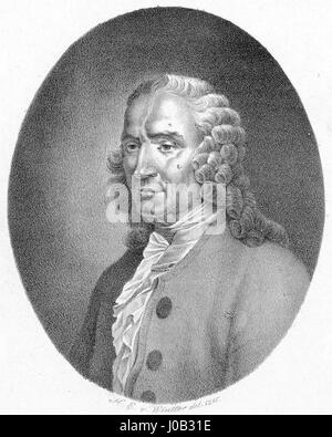 Dieses Porträt 1815 von H. E. Winter, nach G. Ph. Benoist zeigt den berühmten französischen Komponisten Jean-Philippe Rameau. Die detaillierte Studie konzentriert sich auf Rameaus ausdrucksstarkes Gesicht und erfasst sein intellektuelles Verhalten als Schlüsselfigur der französischen Musikgeschichte. Stockfoto