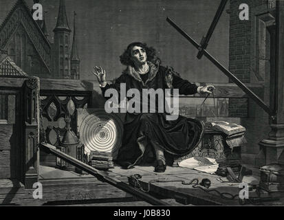 Mikolaj Kopernik (Nicolaus Kopernicus) war ein polnischer Mathematiker und Astronom, der die heliozentrische Theorie des Sonnensystems vorschlug und das Verständnis des Universums revolutionierte. Stockfoto