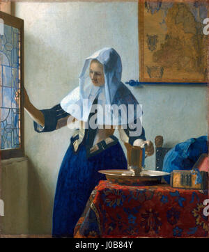 Johannes Vermeer (Niederländisch, Delft 1632E280931675 Delft) - junge Frau mit einem Wasserkrug - Stockfoto