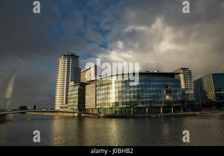 North Bay, Salford Quays inc Lowry, BBC, Media City etc. Stockfoto