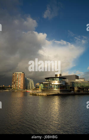 North Bay, Salford Quays inc Lowry, BBC, Media City etc. Stockfoto