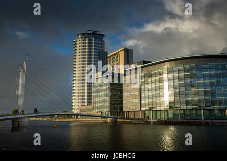 North Bay, Salford Quays inc Lowry, BBC, Media City etc. Stockfoto