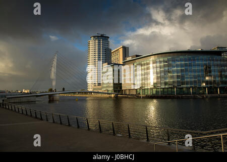 North Bay, Salford Quays inc Lowry, BBC, Media City etc. Stockfoto