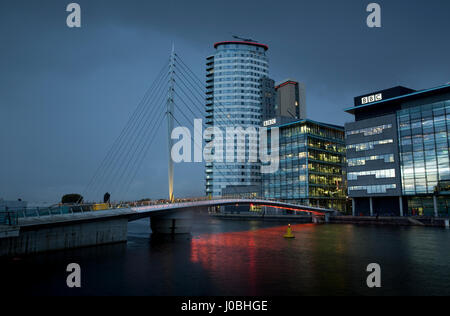 North Bay, Salford Quays inc Lowry, BBC, Media City etc. Stockfoto