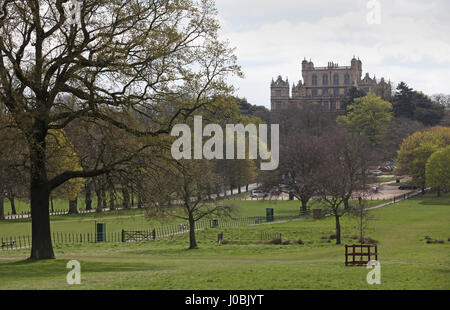 Wollaton Hall auf einem Grundstück von Wollaton Park, Nottingham, England. Stockfoto