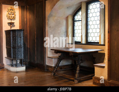 Im Jahre 1530 Martin Luther Zuflucht im Veste Coburg und arbeitete an der Übersetzung der Bibel und anderen Projekten. Stockfoto