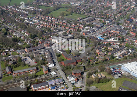 Luftaufnahme von Handforth Dorf, Cheshire, Großbritannien Stockfoto