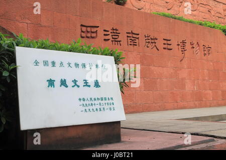 Grabanlage des Nanyue King Museum in Guangzhou China. Stockfoto