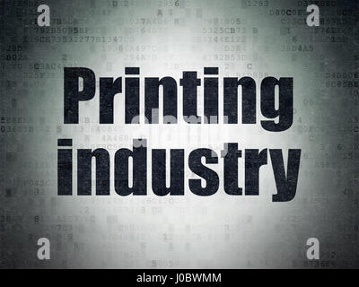 Manufacuring Konzept: Druckindustrie auf digitale Daten Papierhintergrund Stockfoto