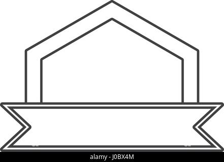 skizzierten Label Aufkleber emblem Stock Vektor