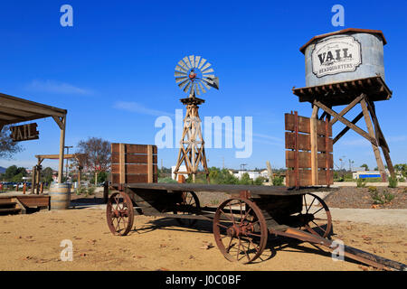 Windmühle, Vail Hauptsitz Heritage Park, Temecula, Kalifornien, USA Stockfoto