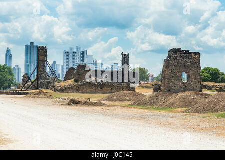 Panama Viejo, die Reste der alten Panama, UNESCO-Weltkulturerbe, Panama City, Panama, Mittelamerika Stockfoto