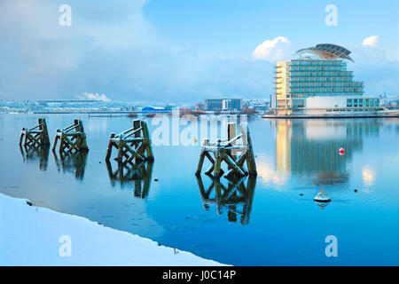 St. David's Hotel &amp; Spa in Schnee, Bay, Wales, Cardiff, UK Stockfoto