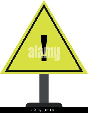 Warnschild Symbol dargestellt auf einem weißen Hintergrund in Vektor Stock Vektor