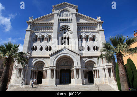 St. Nikolaus-Kathedrale (Kathedrale von Monaco), Monaco-Ville, Old Town, Le Rocher (The Rock), Monaco, Cote d ' Azur Stockfoto