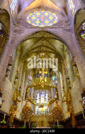 La Seu, die Kathedrale von Santa Maria di Palma, Mallorca, Balearen, Spanien Stockfoto