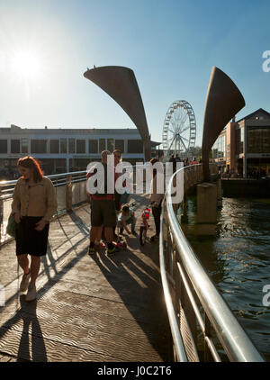 Peros Brücke St Augustine erreichen, Hafen von Bristol, Bristol. Stockfoto