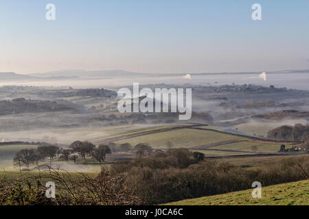 Blick vom Brading hinunter über das Arreton Tal, Isle Of Wight Stockfoto