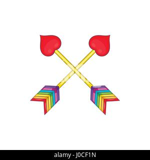 Zwei Pfeile LGBT-Symbol, Cartoon-Stil Stock Vektor