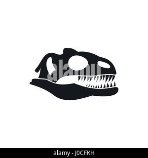 Schädel eines Dinosauriers Symbol, einfachen Stil Stock Vektor