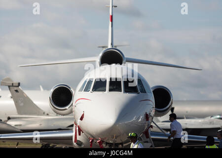 Dassault Aviation Falcon 900LX im Langkawi International Maritime und Aerospace (LIMA) Ausstellung 2017 Stockfoto