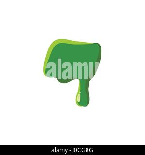 Satzzeichen Bindestrich gemacht der grünen Schleim Stock Vektor