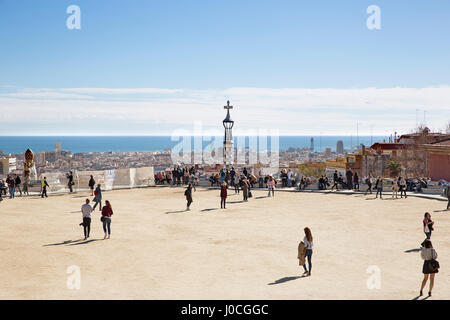 Der Park Güell In Barcelona, Spanien. Stockfoto