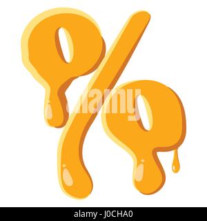 Prozentsatz vom Honig-Symbol Stock Vektor