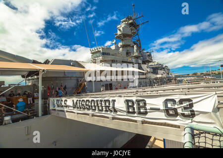 Missouri Schlachtschiff BB-63 Stockfoto