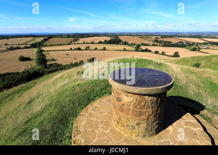 Sommer-Blick über Burrough Hill Eisenzeit Burgberg, in der Nähe von Melton Mowbray, Leicestershire, England; UK Stockfoto