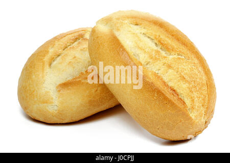 frische deutsche Stil Brötchen isolierten auf weißen Hintergrund Stockfoto