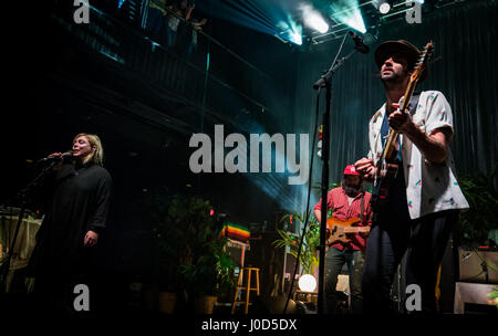 Las Vegas, Nevada, USA. 11. April 2017. Der Kopf und das Herz im Konzert in Brooklyn Bowl in Las Vegas, Nevada am 11. April 2017. Bildnachweis: Erik Kabik Fotografie/Medien Punch/Alamy Live-Nachrichten Stockfoto