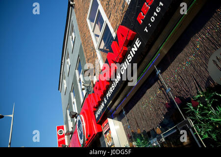 Welt Küche mitnehmen, Studentenviertel Oxford Straße, Manchester, Greater Manchester Stockfoto