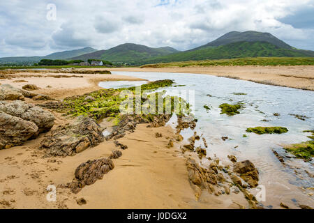 Bulbin, Slievekeeragh und Raghtin mehr aus Tullagh Bucht, Halbinsel Inishowen, County Donegal, Irland Stockfoto