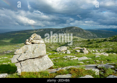 Die Glendowen Berge von Crockfadda in der Derryveagh Mountains, County Donegal, Irland Stockfoto