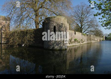 Des Bischofs Palast, Wells, Somerset, England, Vereinigtes Königreich Stockfoto