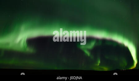 Aurora Borealis vom Hotel Ranga in Südisland Stockfoto