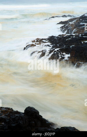 Des Teufels Butterfass entlang unruhige Gewässer Trail, landschaftlich reizvollen Gegend Cape Perpetua, Siuslaw National Forest, Oregon Stockfoto